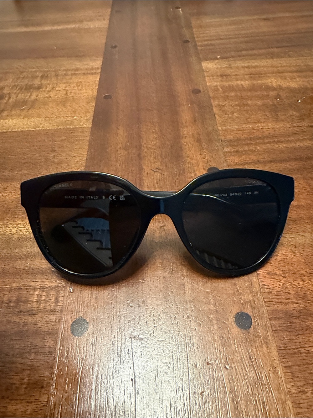 CHANEL Black Oversized Cat-Eye Sunglasses